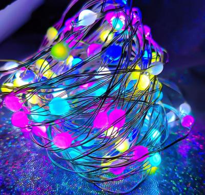 China Copper Led String Light Bulbs 10m 33Ft RGB 100 Pretty New Waterproof Flexible Christmas Holiday LED Copper Wire Led String Lights With Remote Control for sale