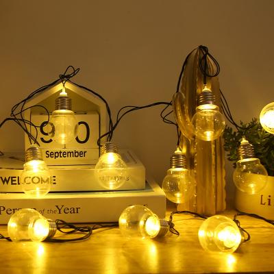 China Pretty new 10L picosecond edison string light plastic waterproof solar bulb led train string light with warm white LED for sale