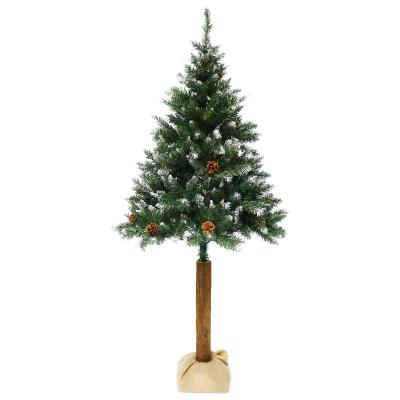 China PVC 1.8 MetersPVC + Pinecone Spray White Wood Large Artificial Christmas Tree for sale