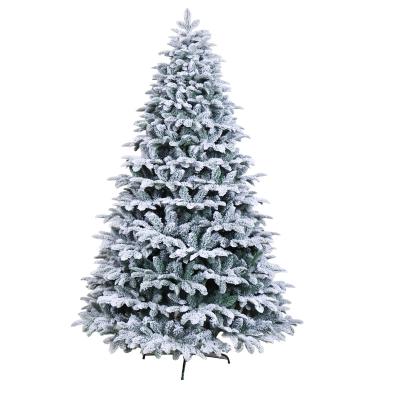 China PE Christmas 2021 1.2-3.0 Meter High Grade Artificial Snow PVC&PE Mixed Tall White Christmas Tree for sale