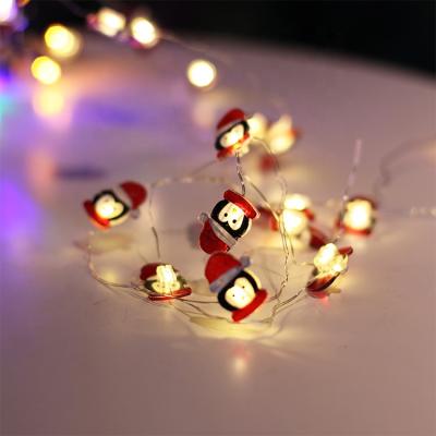 China Copper Led Santa Penguin Santa Claus String Santa Claus Snap Remote Control Nice Fairy LED Lights For Christmas Decor for sale