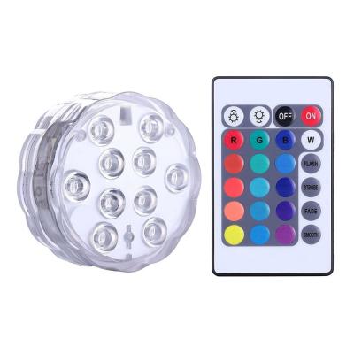 China Garden Dive Submersible Swimming Pool LED Lights Led Submersible Lights With IR Remotes for sale