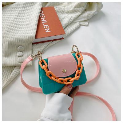 China Fashion 2021 Fashion Casual Mini Square Chain Designer Shoulder Bag Cross - Body Bags Mini Purses For Girls for sale