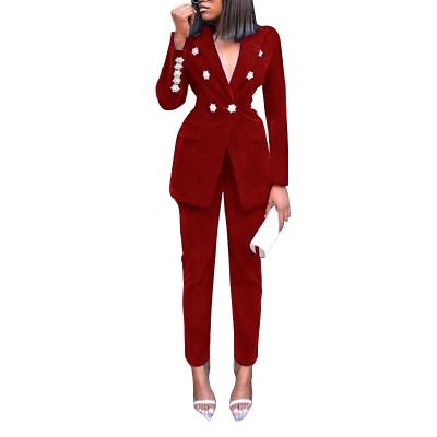 China 2021 Casual All-match Anti-wrinkle Foreign Suit Autumn And Winter Suit New Solid Color Small Suit Jacket Women for sale