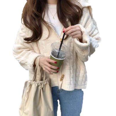 China 2021 Autumn New Coat Breathable Long Sleeve Knitted Women Loose Loose Lazy Style Sweater Thin Coat for sale