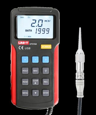 China Digital Vibration Testers UT315A Vibration Acceleration Speed ​​Displacement Measurement USB Connect PC 166mm*80mm*30mm for sale