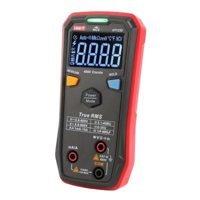 China Smart UNIT UT123D Digital Multimeter Automatically Identify AC/DC Voltage Resistance Diode And Continuity UT123D for sale