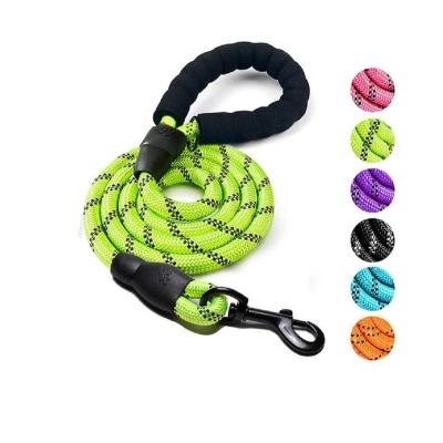 China Strong DETACHED Dog Rope Leash with Comfortable Padded Handle and Training Dog Leashes Strongly Reflective Nylon Pet Dog Leash for sale