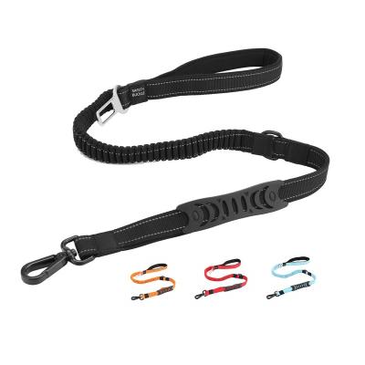 China 3-in-1 DETACHED Non Pull Shock Absorbing Pet Leash With Strong Dog Lead Car Safety Buckle Bungee Dog Lead for sale