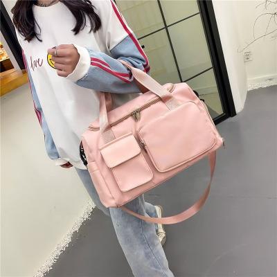 China Custom Fashion Luggage Zipper Duffle Travel Bag With Sneaker Compartments Fitness Exercise Sport Backpack Gym Bag for sale