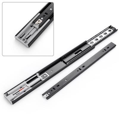 China 3 Fold+Full Extension Drawer Slide Telescopic Galvanized Touch Open Heavy Duty Push To Open Drawer Slider for sale