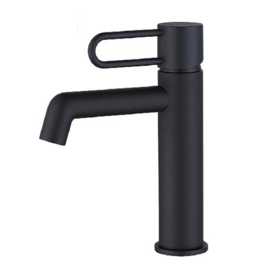 China Brass Metered Brass Basin Faucet Matte Black Basin Faucets for sale