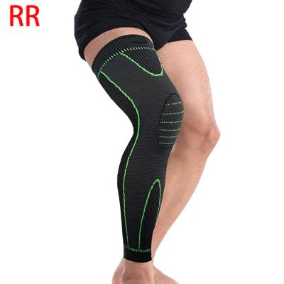 China New Breathable Long Compression Knee Brace Sports Leg Sleeves Full Nylon Leg Sleeves Warmer for sale