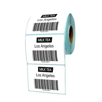 China Factory Direct Sales Low Price Nice Quality Waterproof White Barcode Adhesive Paper Thermal Sticker Roll for sale