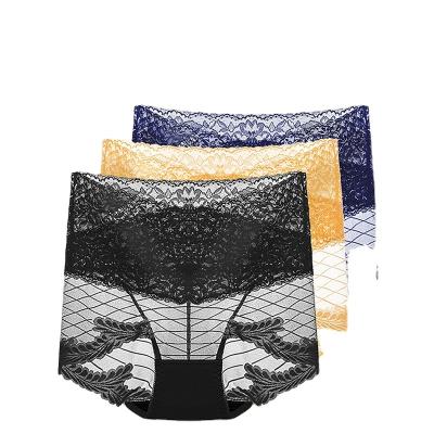 China High Waist Breathable Female Transparent Sexy Women Women Lace Up Underwear Plus Size Underwear for sale