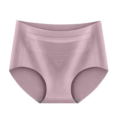 China New Ice Silk Breathable Seamless Women's Mid Waist Sex Women's Underwear for sale