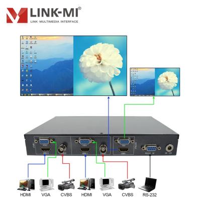 China LINK-MI 2x1 Multi-Viewer with HDMI CVBS VGA Signal 2 in 1 HDMI Processor LM-SH21 for sale