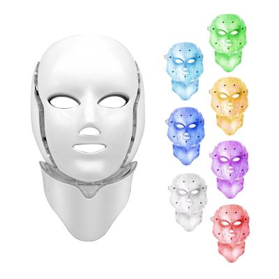 China Professional LED Light Therapy Massage Full Face Beauty Photon Removal Color LED Pigment Facial Mask PDT 7 for sale