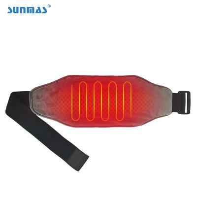 China New Back Pain Relief USB Electric Orthopedic Menstrual Heater Far Infrared Heated Waist Ab Toner Belt Heating Belt for sale