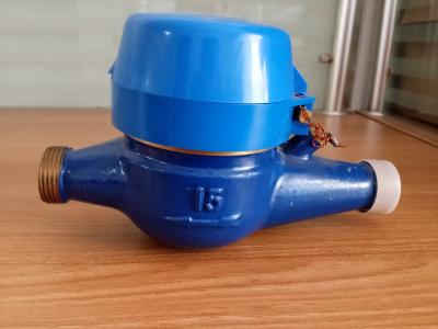 China Dry Type Multi Jet Cold Water Water Meter , 15mm Water Meter Brass Body for sale