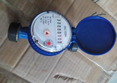 China Single Jet Dry Type Vane Wheel Water Meter , Brass Liquid Sealed Water Meter for sale