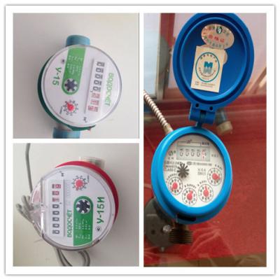 China Single Jet Mini Brass Dry Water Meter With Pulse Output / Magnetic Transmission for sale