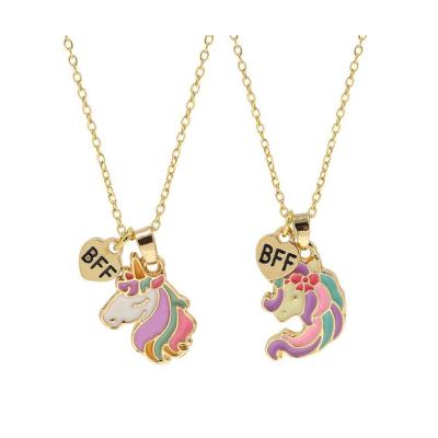 China Enamel BFF Best Friends Necklaces Zinc Alloy Cute Forever Necklaces for sale