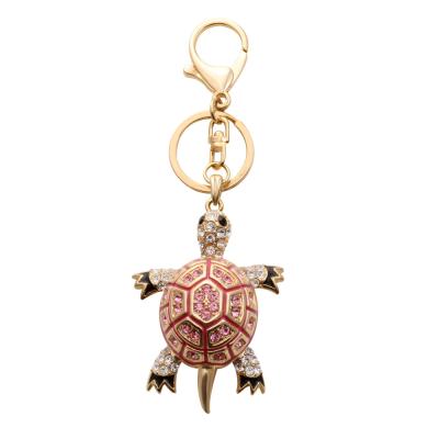 China Fashion wholesale gold plating white&pink rhinestone turtle head chain jewelry for sale