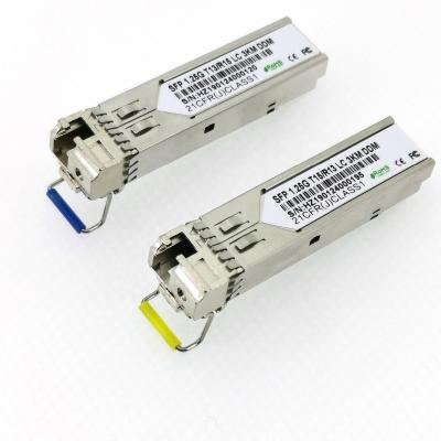 China BiDi 1310nm/1550nm 3km Fiber SFP Module Fttx SFP LC Hot Pluggable WDM SFP Module 1.25Gb/s 3km LC Switch Compatible for sale