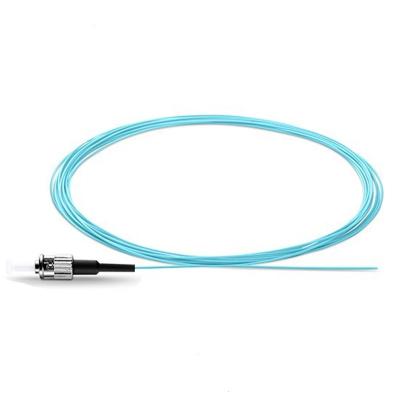 China FTTH 0.9mm fiber optic patch cord with ferrule communication cable 1.5m multimode ST UPC fiber om3 single-ended braid for sale