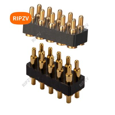 China High quality 1.6mm(0.063inch) pitch dual row pogo pin connector male/female 10pin 10p pogopin 10PIN(not 1.27mm not 0.05inch) for sale