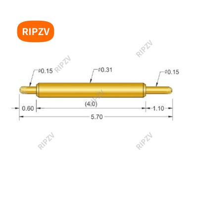 China Diameter 0.3mm 0.012inch (in) Customized Small Pin Spring Connectors 0.4 0.5 Point Double Spring Connectors Electrical Contacts Mini Double Spring Connectors for sale