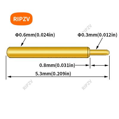 China Diameter 0.6mm 0.024inch (in) Customized Test Connector PCB Pogo Pin Dot Pin Small Dot Pin Spring Loaded Conductive Pin Connectors for sale