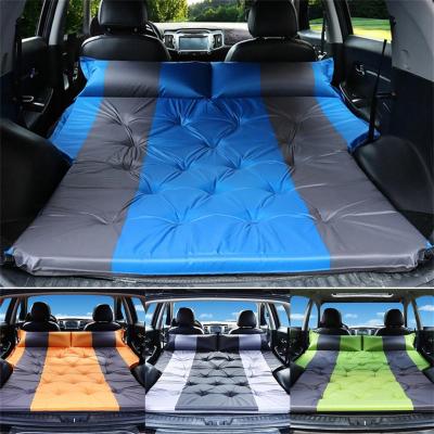 China HQSLP Massage Banana Inflatable Air Bed High Raised Bed Inflatable Travel Air Car Bed Inflatable Mattress for sale