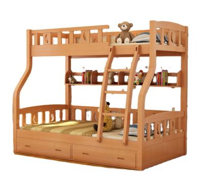 China Custom Furniture HQSLP Kids Bunk Bed Solid Wood Child Bed for Kids Girls Child Wood Bunk Bed for sale