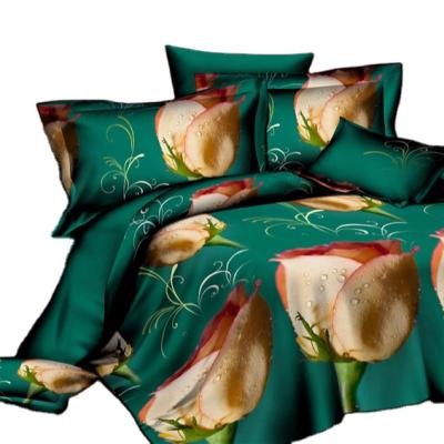 China HQSLP 3D Bedding Set Pakistan Nondisposable Bedding Set Single Gold Bedding Set for sale