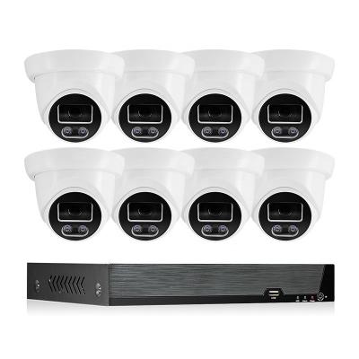 China Full HD Motion detection 8channel 8MP K4 color night vision camera ip nvr system alarm security camera system 4k poe ip camera outdoor/indoor for sale