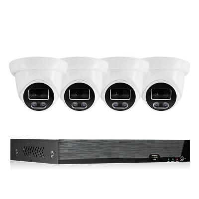 China Outdoor motion detection 8mp 4k camera color night vision cctv system with poe alarm system security camera nvr kit xmeye poe recorder for sale