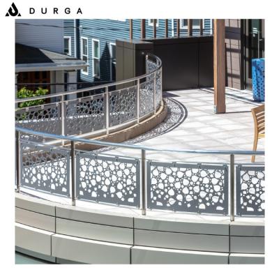 China Powder Coated Custom Modern Laser Cut Stair Railing Partition Aluminum Fence Privacy Screen for sale