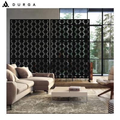 China Powder Coated Laser Cut Decorative Partition Panel Room Divider Folding Privacy Screen for sale