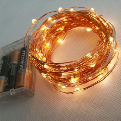 China 10m 100 LEDs Battery Powered Copper Wire LED String Lights for sale