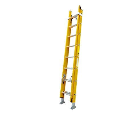 China Factory direct sale fiberglass 12m extension fiberglass ladder 12 mtr folding ladders for sale