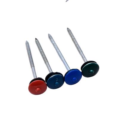 China High Quality Head Colored Roofing Nails Umbrella Cap Nails Weight Twist for sale