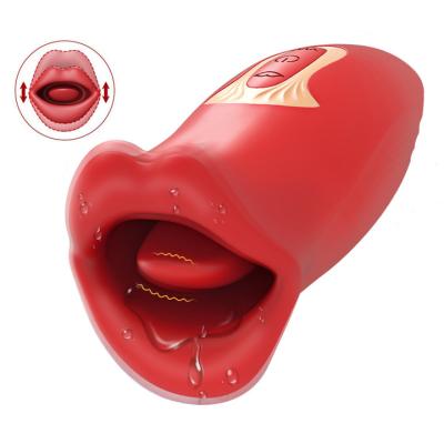 China Silicone 10 frequency soft and safe silicone magnetic suction charging female mouth type suction vibration massager adult supplies person for sale