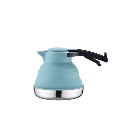 China Sustainable High Quality Open Flames Available Silicon Water Kettle Foldable Water Kettle For Camping for sale