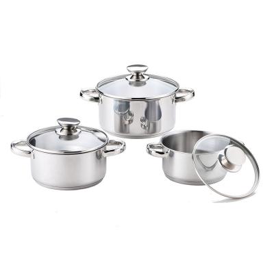 China Sustainable LFGB Certificated Popular Kitchen Pots And Pans Sets Kitchen Pots And Pans Sets Cooking Pot Of 6 Pcs for sale