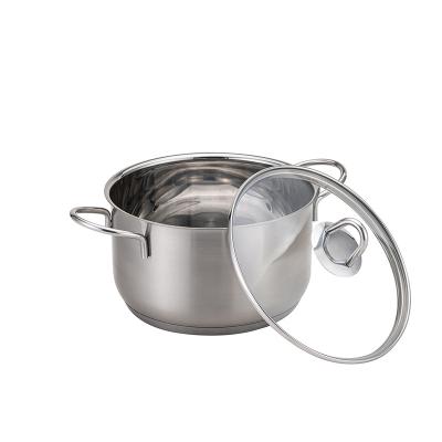 China Sustainable Satin Polishing Surface Steel Cooking Pot Ware Cookware Set Stainless Steel Cooking Pot Cooking Pot Set Of  7 Pcs for sale