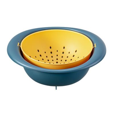 China QH6-0107 Storage Folding Colander, Fruit and Vegetable Washing Basket Strainer, Foldable Drain with Handle for sale