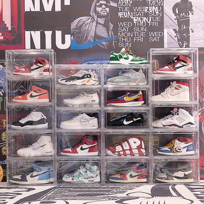 China Custom QH9-115-B Storage Shoes Box Drop Front Shoe Box Paper Shoe Box for sale