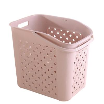 China Cool Storage QH7-0518 Hanging Laundry Basket Gold Laundry Basket Mesh Laundry Basket for sale